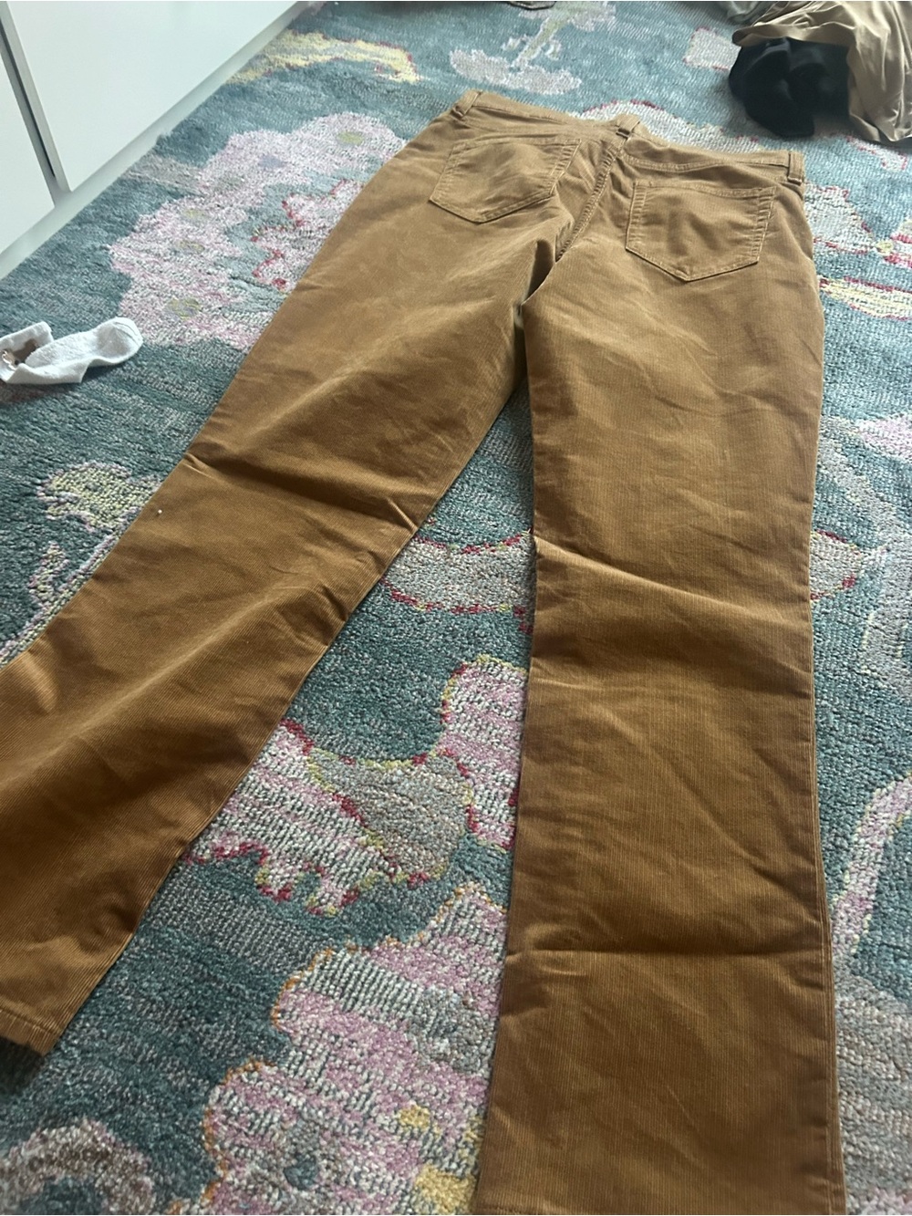 Lands' End Women’s Brown Corduroy straight leg Jeans - Picture 4 of 5